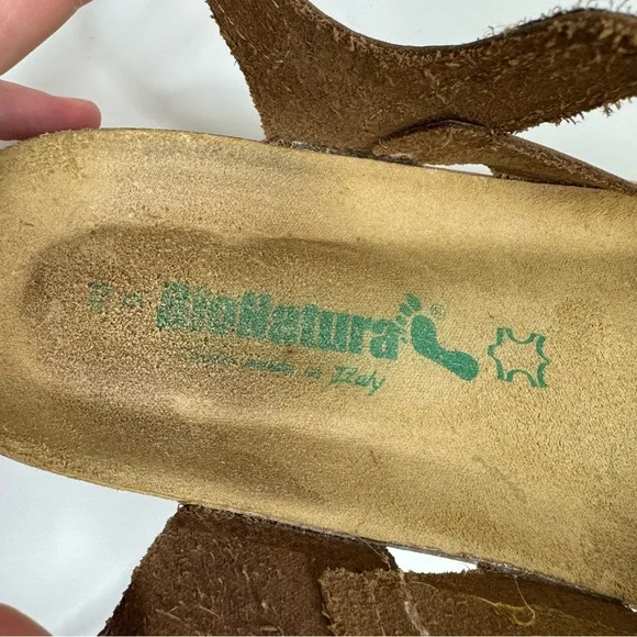 Bionatura leather Mary Jane cork heel shoes Brown Comfort - Picture 9 of 12